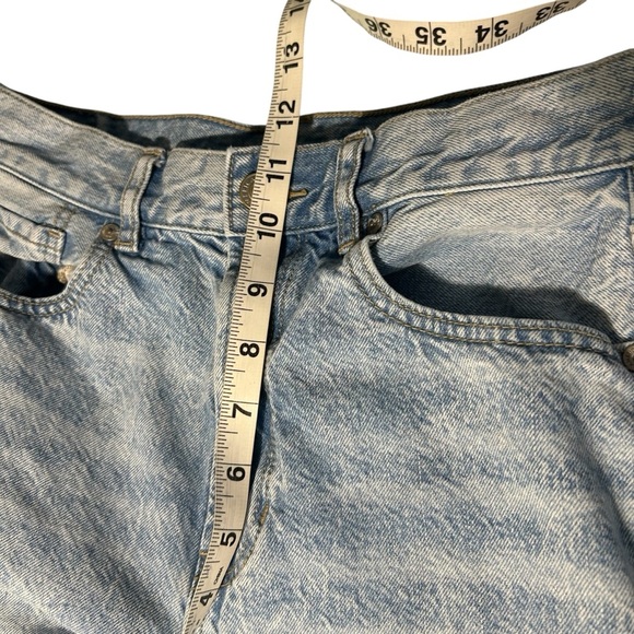 American Eagle Busted Knee High Waist Straight Leg Ankle Jeans Sz 6 - Picture 12 of 16